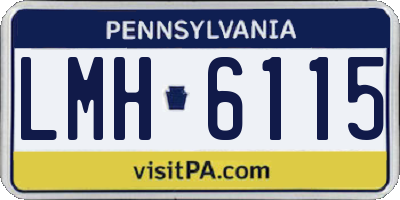 PA license plate LMH6115