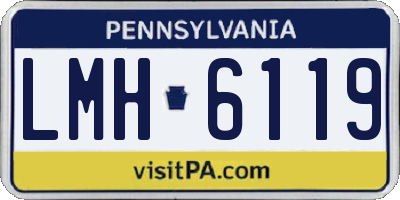PA license plate LMH6119
