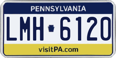 PA license plate LMH6120