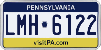 PA license plate LMH6122