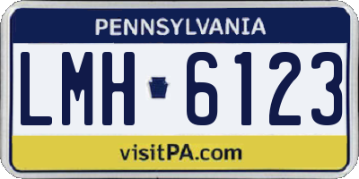 PA license plate LMH6123