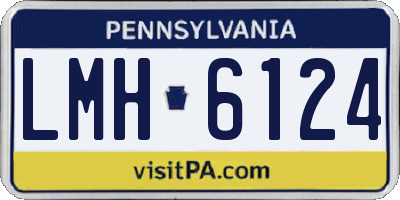 PA license plate LMH6124