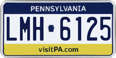 PA license plate LMH6125