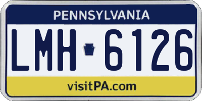 PA license plate LMH6126