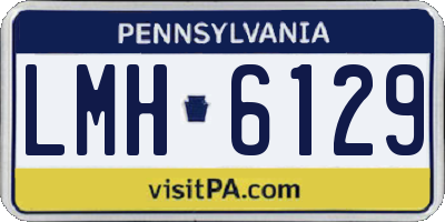 PA license plate LMH6129