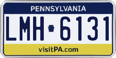 PA license plate LMH6131