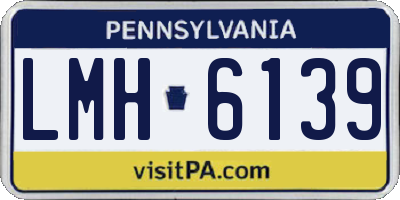PA license plate LMH6139