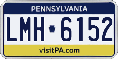 PA license plate LMH6152