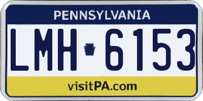 PA license plate LMH6153