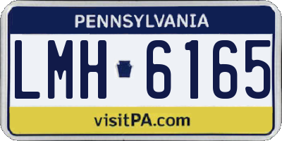 PA license plate LMH6165
