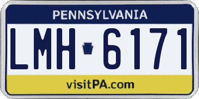 PA license plate LMH6171