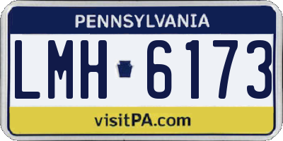 PA license plate LMH6173