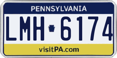 PA license plate LMH6174