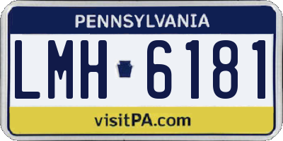 PA license plate LMH6181