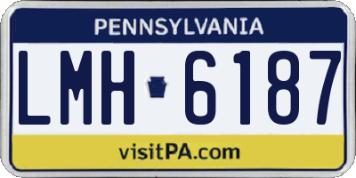 PA license plate LMH6187