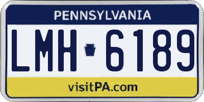 PA license plate LMH6189