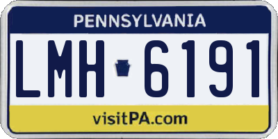 PA license plate LMH6191