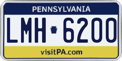 PA license plate LMH6200