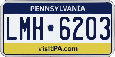 PA license plate LMH6203