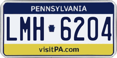 PA license plate LMH6204