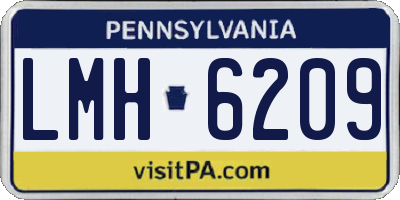 PA license plate LMH6209