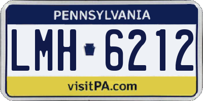 PA license plate LMH6212