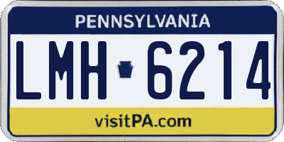 PA license plate LMH6214