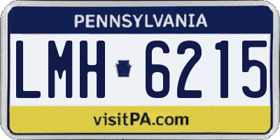 PA license plate LMH6215