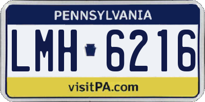 PA license plate LMH6216