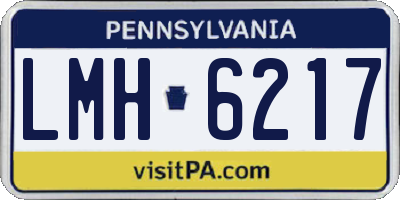 PA license plate LMH6217