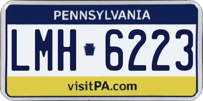 PA license plate LMH6223