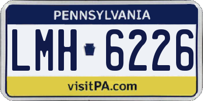 PA license plate LMH6226