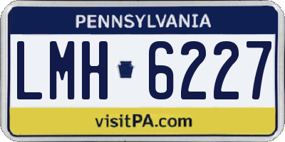 PA license plate LMH6227