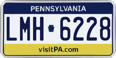 PA license plate LMH6228