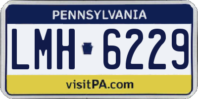 PA license plate LMH6229