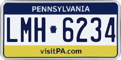 PA license plate LMH6234