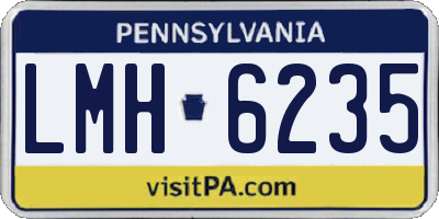 PA license plate LMH6235