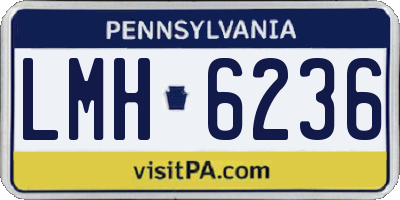 PA license plate LMH6236