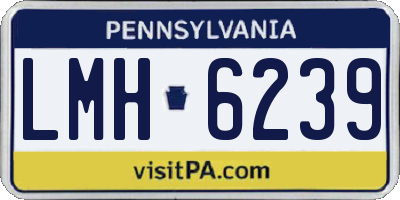 PA license plate LMH6239