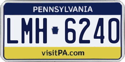 PA license plate LMH6240