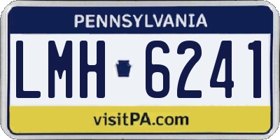 PA license plate LMH6241