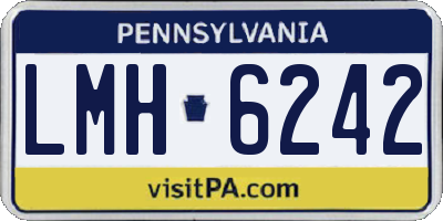 PA license plate LMH6242