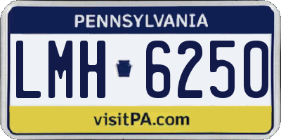 PA license plate LMH6250
