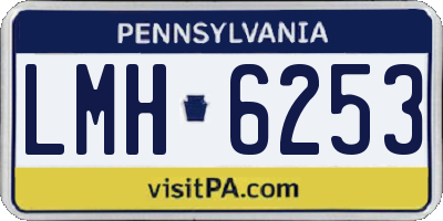 PA license plate LMH6253