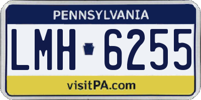 PA license plate LMH6255
