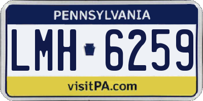 PA license plate LMH6259