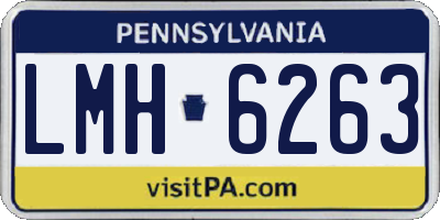 PA license plate LMH6263