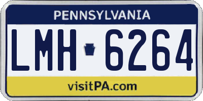 PA license plate LMH6264