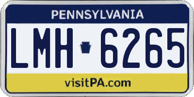 PA license plate LMH6265