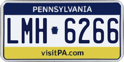 PA license plate LMH6266